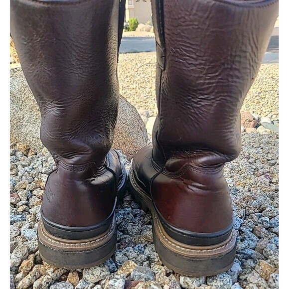 Chinook Rancher Mens 10.5 Brown Leather Boots Pull On Waterproof Work Western main image 4